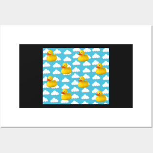rubber Ducky with Cloud Adorable Posters and Art